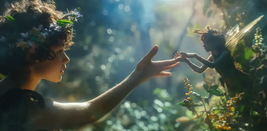 Reaching Out to a Fairy in a Dream