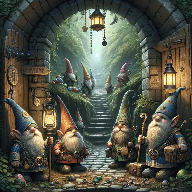 Gnomes Guarding an Underground Passage