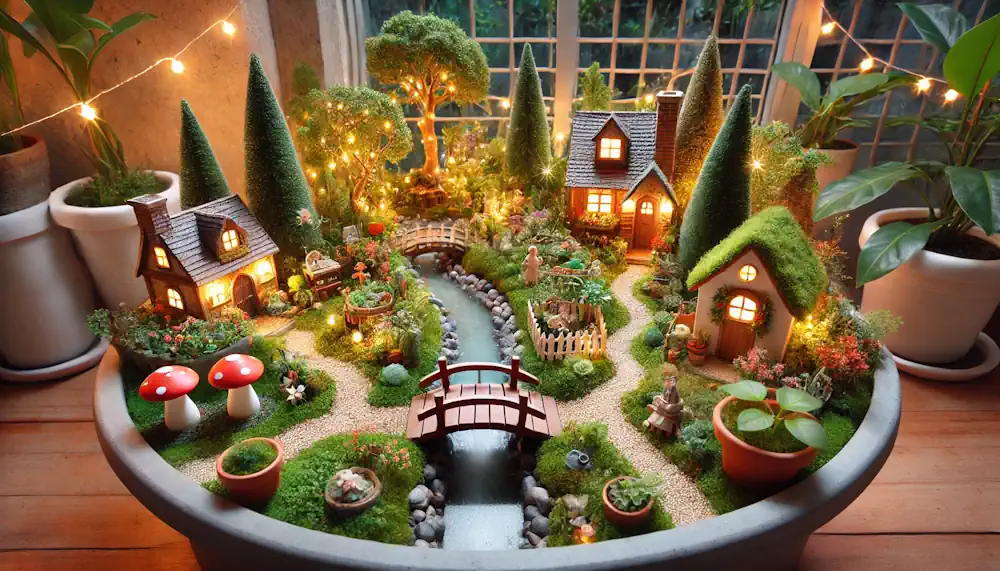 Fairy Garden with Lights